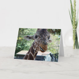 Lege binnenkant giraffe wenskaart kaart