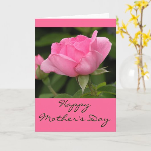 Lege binnenkant - Happy Moederdag Kaart (Gele Bloem)