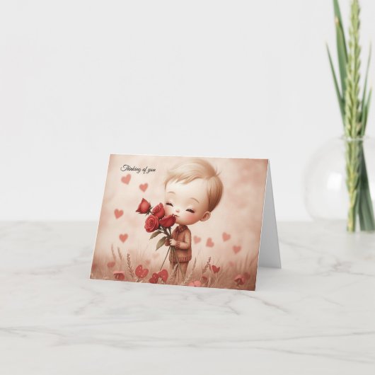 Lege binnenkant kaart "Aan je denken" (Voorkant)