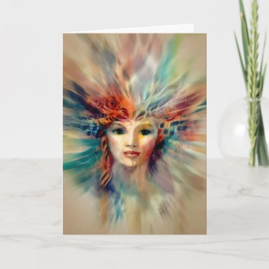 Lege binnenkant / kosmische priesteres van voltooi kaart (Voorkant)