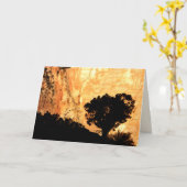 Lege binnenkant, solitaire boom kaart (Gele Bloem)