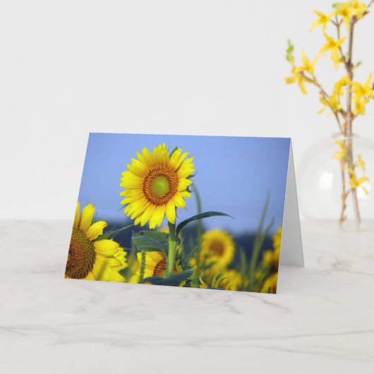 Lege binnenkant voor uw aanpassing kaart (Gele Bloem)