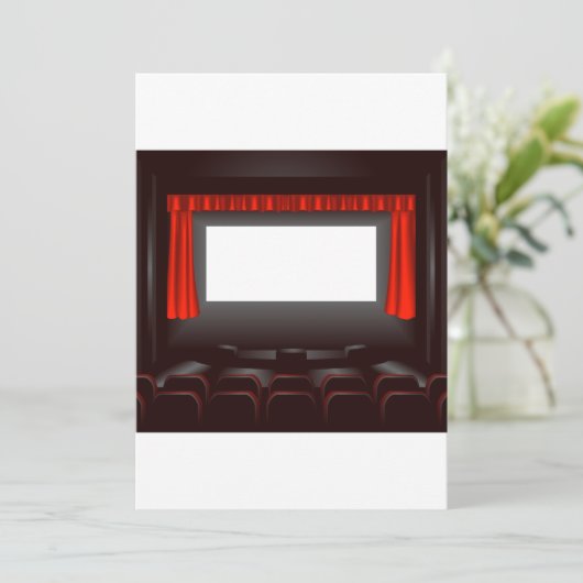 Lege bioscoopuitvindingen kaart (Staand voorkant)