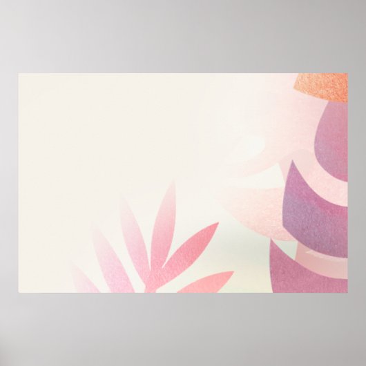 Lege bladrijke monstera lijst poster (Voorkant)