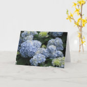 Lege Blauwe Hydragea Kaart (Gele Bloem)