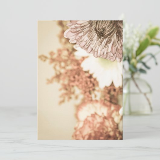 Lege bloemen uitnodiging (Staand voorkant)