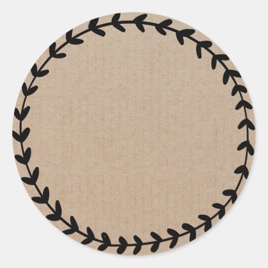 Lege bloemenslinger Label Klassieke Ronde Sticker (Voorkant)