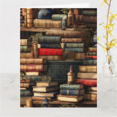 Lege boeken in de bibliotheek kaart (Gele Bloem)