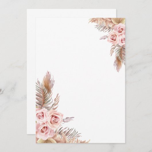 Lege Boho Kaart (Voorkant / Achterkant)