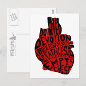 lege borst : anatomisch hart briefkaart (Voorkant / Achterkant)