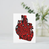 lege borst : anatomisch hart briefkaart (Staand voorkant)