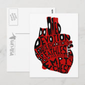 lege borst : anatomisch hart briefkaart (Voorkant / Achterkant)