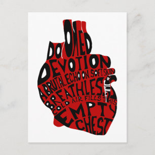 lege borst : anatomisch hart briefkaart