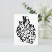 lege borst : anatomisch hart briefkaart (Staand voorkant)