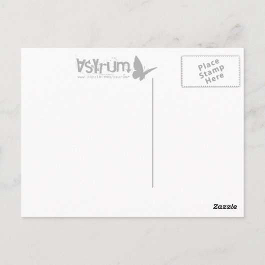 lege borst : anatomisch hart briefkaart (Achterkant)