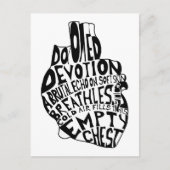 lege borst : anatomisch hart briefkaart (Voorkant)