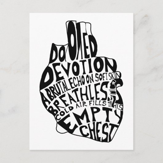 lege borst : anatomisch hart briefkaart (Voorkant)