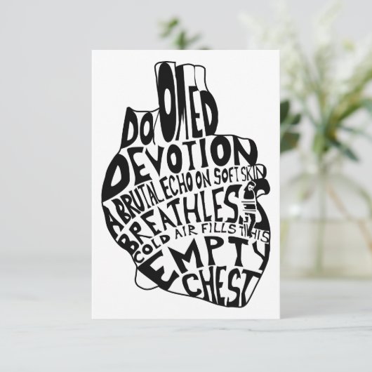 lege borst : anatomisch hart kaart (Staand voorkant)