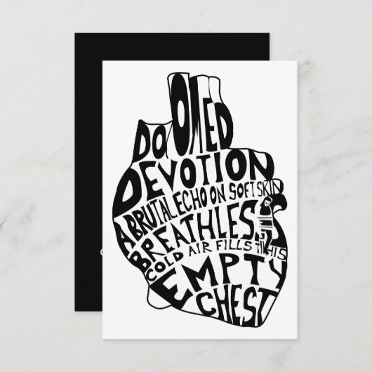 lege borst : anatomisch hart kaart (Voorkant / Achterkant)