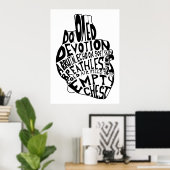 lege borst : anatomisch hart poster (Thuiskantoor)