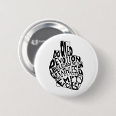 lege borst : anatomisch hart ronde button 5,7 cm (Voorkant /achterkant)