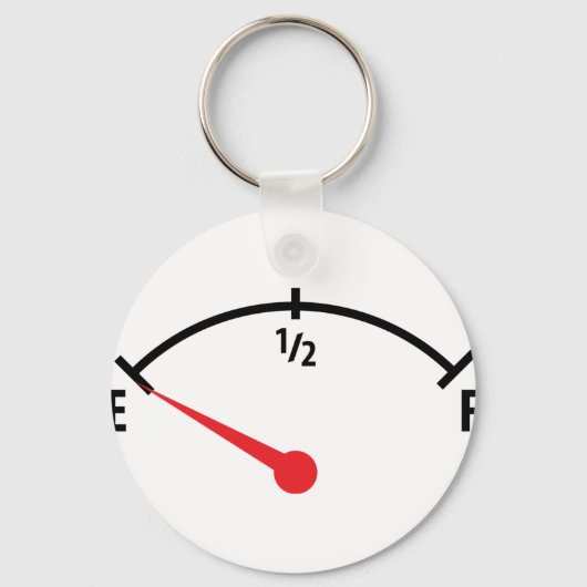 lege brandstoftank met meetwagen sleutelhanger (Voorkant)