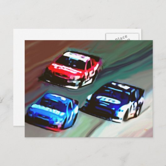 Lege Briefkaarten op "Race Day" (Voorkant / Achterkant)