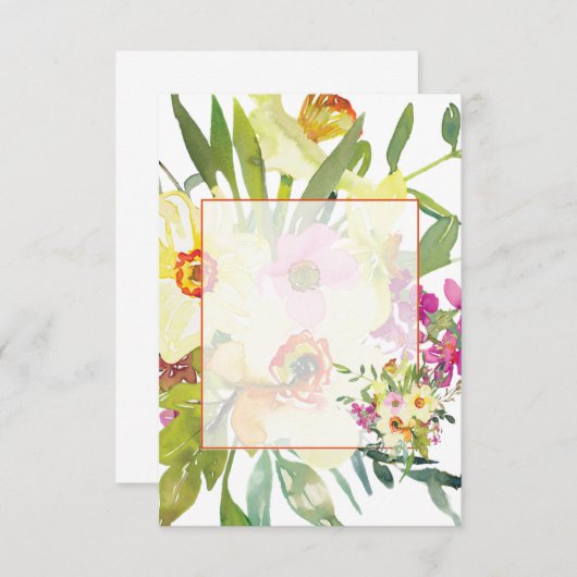 Lege bruidsschat bruiloft kaart (Voorkant / Achterkant)