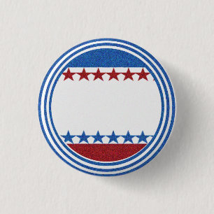 Lege Button van Campagne Stars Stripes Glitter
