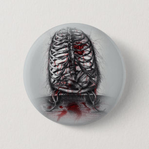Lege Button voor anatomie-horrorkunst