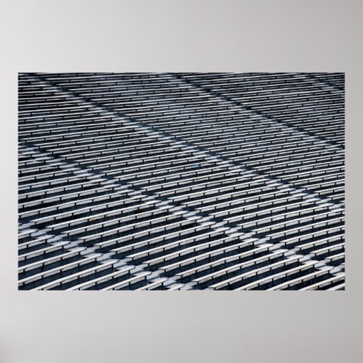 Lege college football stadionstoelen poster (Voorkant)
