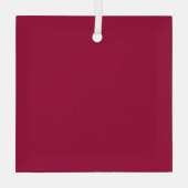 Lege Creëer Uw Eigen - Cherry Red Glas Ornament (Achterkant)