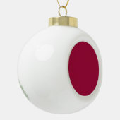Lege Creëer Uw Eigen - Cherry Red Keramische Bal Ornament (Links)