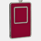 Lege Creëer Uw Eigen - Cherry Red Verzilverd Omlijst Ornament (Rechts)