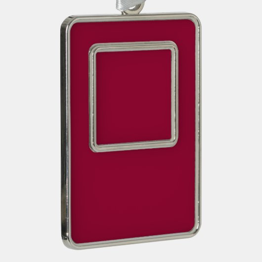 Lege Creëer Uw Eigen - Cherry Red Verzilverd Omlijst Ornament (Rechts)