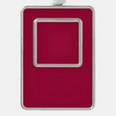 Lege Creëer Uw Eigen - Cherry Red Verzilverd Omlijst Ornament (Voorkant)