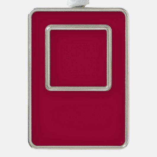 Lege Creëer Uw Eigen - Cherry Red Verzilverd Omlijst Ornament (Voorkant)