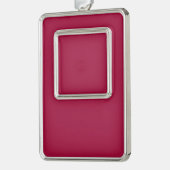 Lege Creëer Uw Eigen - Cherry Red Verzilverd Omlijst Ornament (Links)