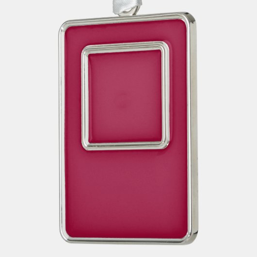 Lege Creëer Uw Eigen - Cherry Red Verzilverd Omlijst Ornament (Links)