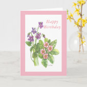 Lege de geboortebloemen van Februari van de Kaart (Gele Bloem)