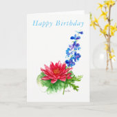 Lege de geboortebloemen van Juli van de Kaart (Gele Bloem)