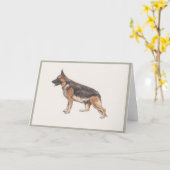 Lege de groetenkaart van de Duitse herder Kaart (Gele Bloem)