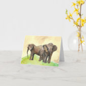 lege de notakaart van de olifantswaterverf kaart (Gele Bloem)