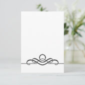 , lege, eenvoudige plaatskaart met envelop (Staand voorkant)