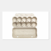 Lege eikarton rechthoekige sticker (Voorkant)