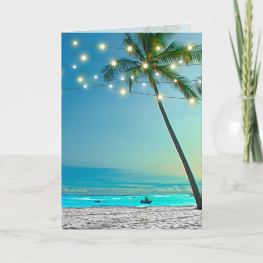 Lege, elegante stransplaten kaart (Voorkant)