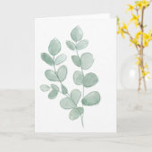 Lege Eucalyptus Leaf Wenskaart 5x7 Kaart (Gele Bloem)