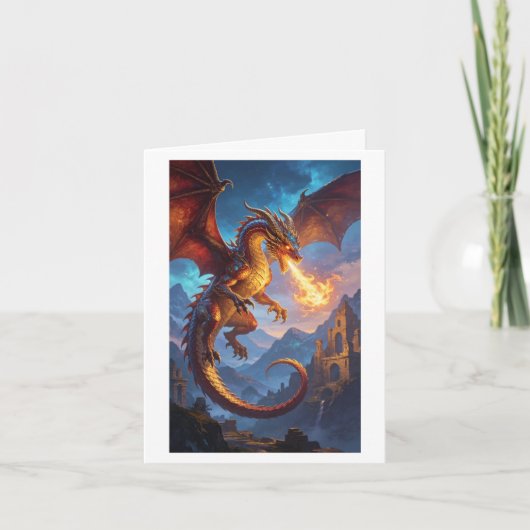 Lege fantasie draak kaart (Voorkant)