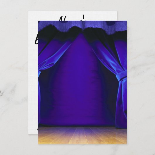 Lege fase met gordijnen kaart (Voorkant / Achterkant)