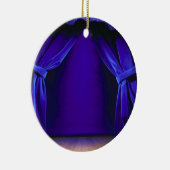 Lege fase met gordijnen keramisch ornament (Rechts)